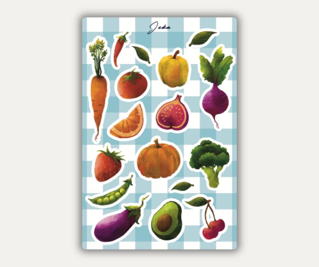 Lovely Produce Sticker Sheet