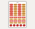 Planner Days Tomato Sticker Sheet