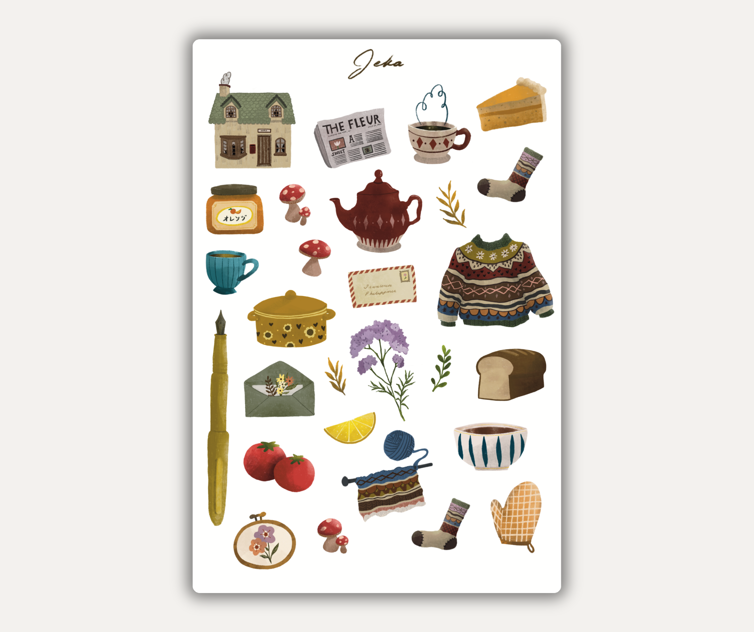 Cottagecore Sticker Sheet