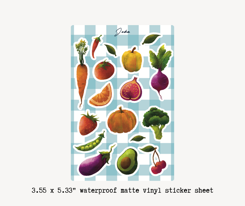 Lovely Produce Sticker Sheet