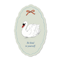 Gentle Swan Glittered Vinyl Sticker
