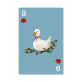 Nine of Tomatoes Duck Glittered Vinyl Sticker