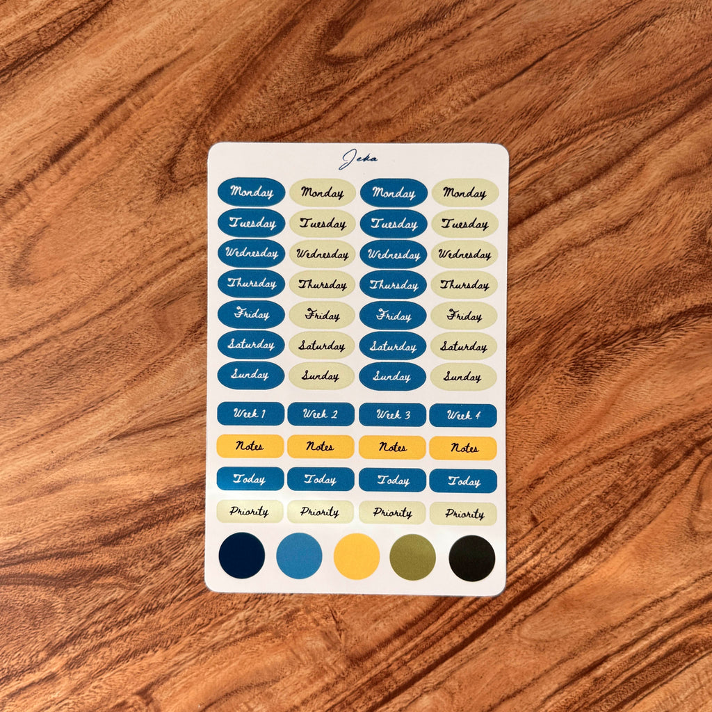 Planner Days Mellow Sticker Sheet