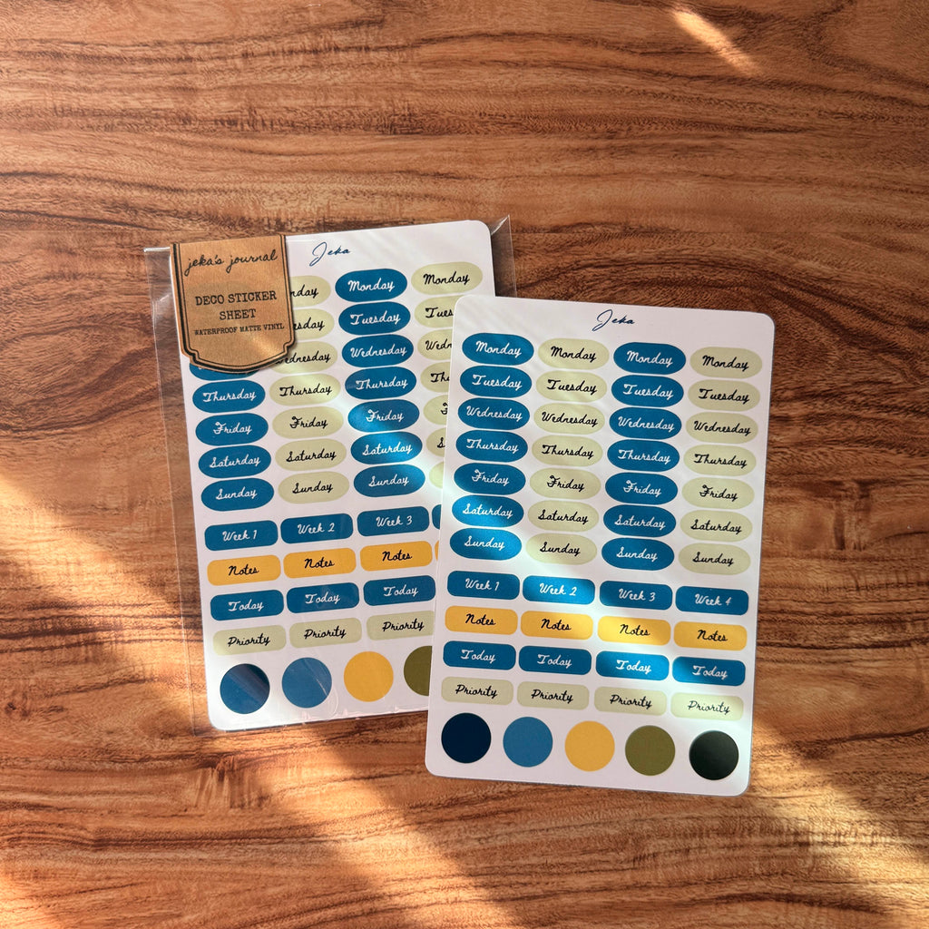 Planner Days Mellow Sticker Sheet