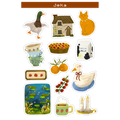 Whimsical Orange Sticker Sheey