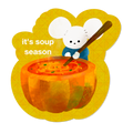 It's Soup Season Glittered Vinyl Sticker