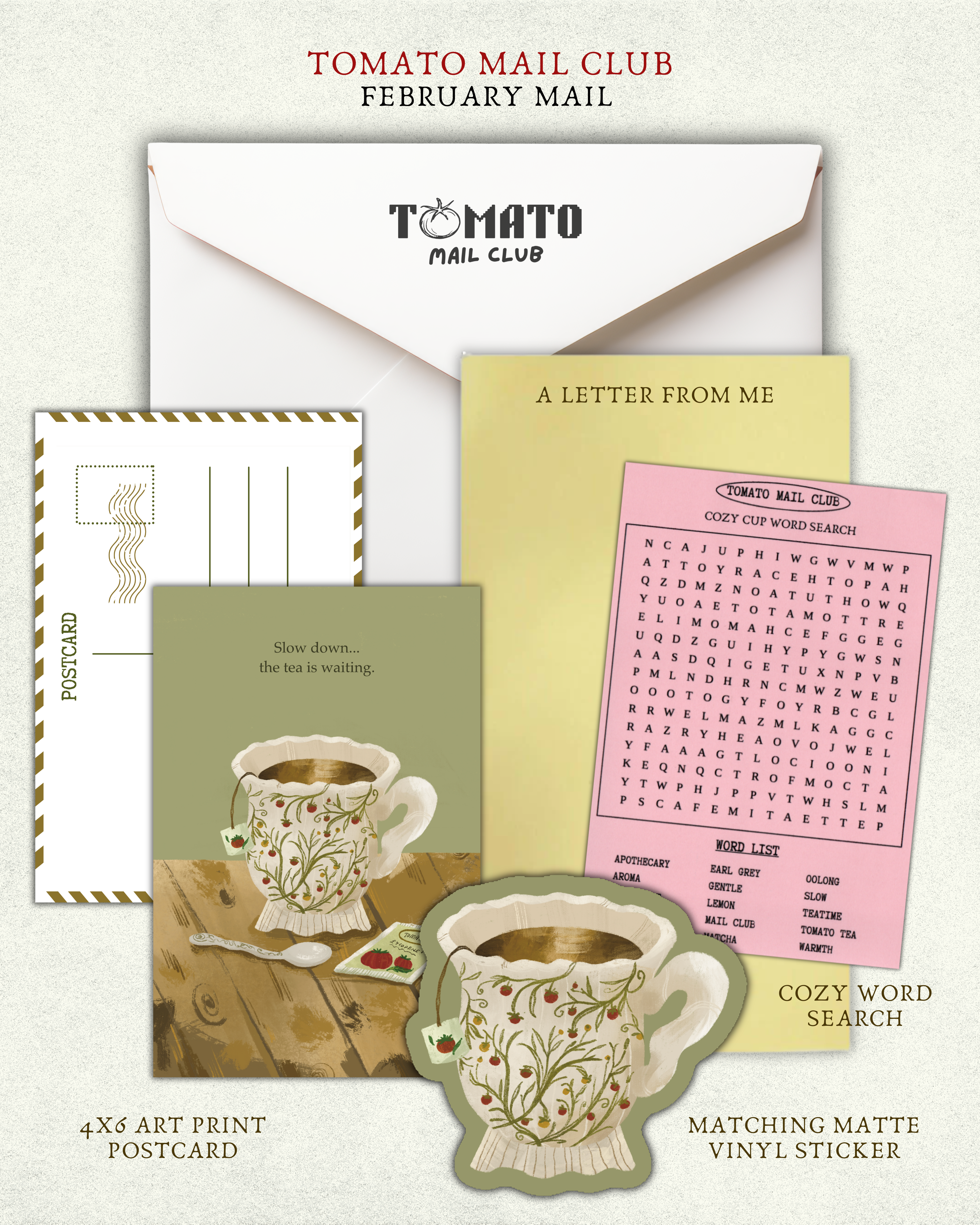 Tomato Mail Club Monthly Subscription 🍅