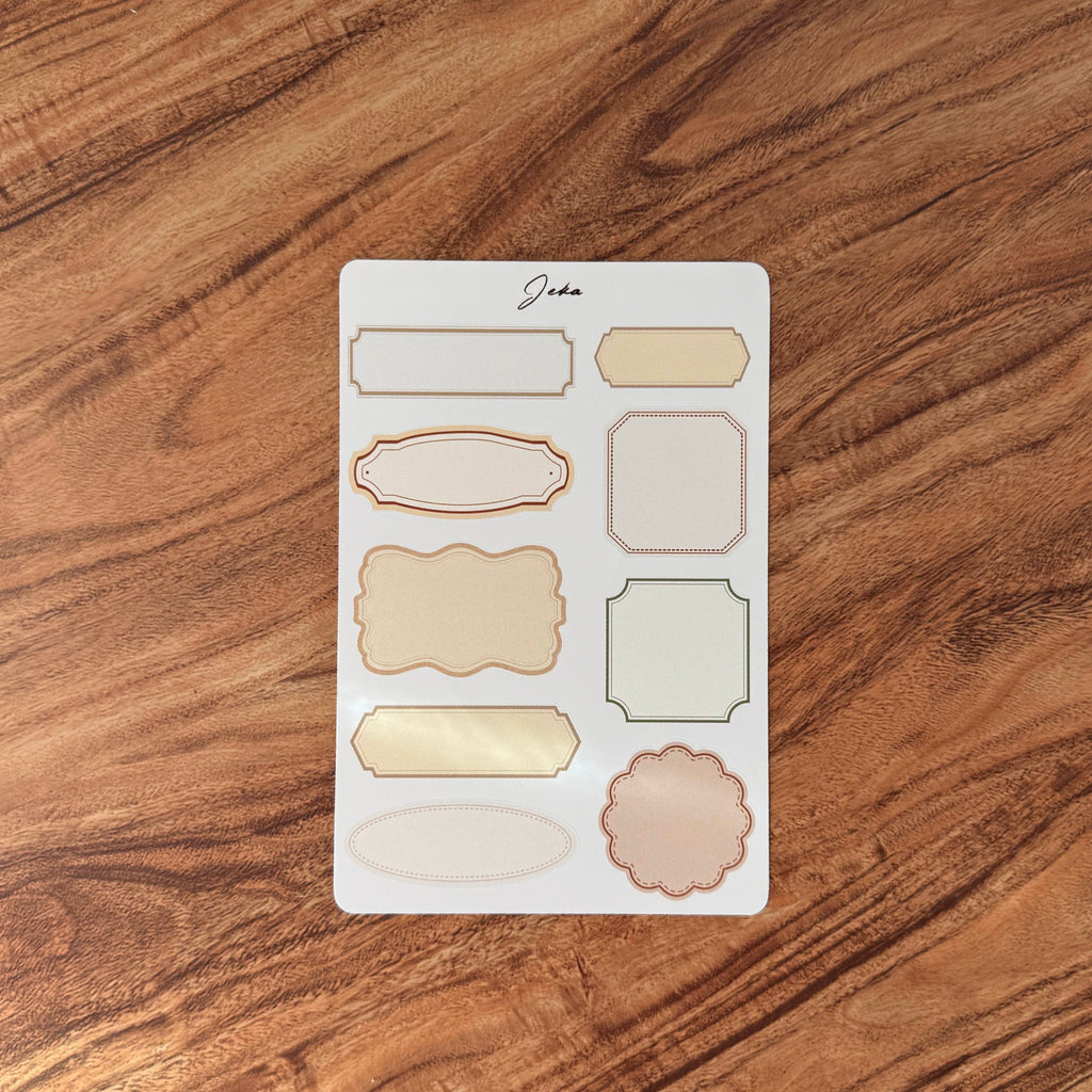 Vintage Labels Sticker Sheet