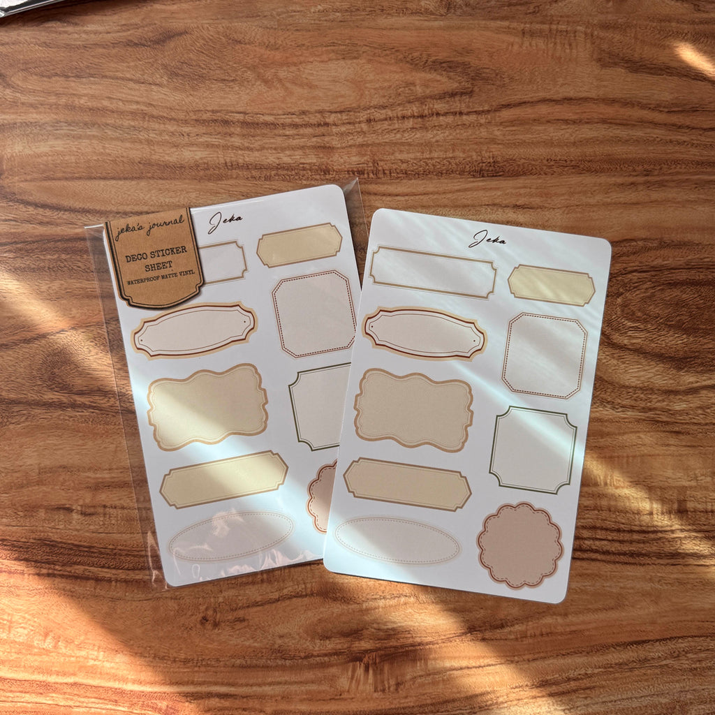 Vintage Labels Sticker Sheet